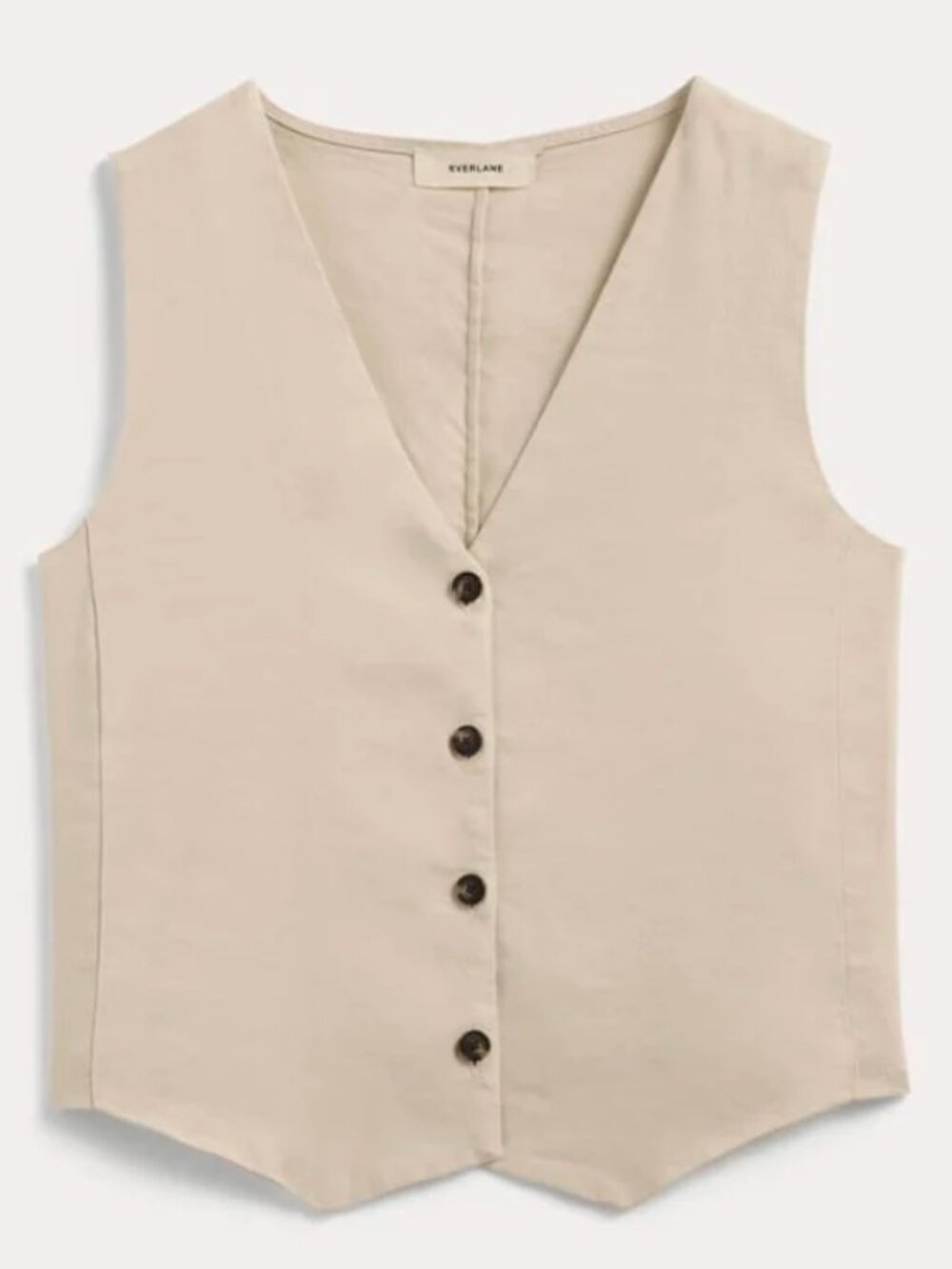 NWOT Everlane The Vest in Stretch Linen | Birch